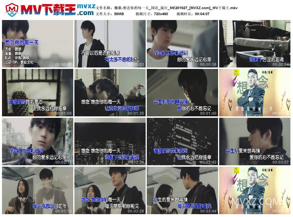 魏歌-想念你的每一天_国语_流行_ME201927